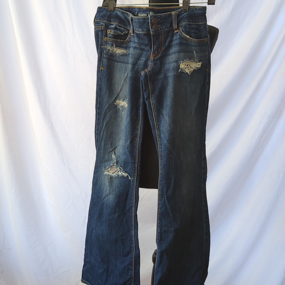 American eagle size 4 artist distressed flare